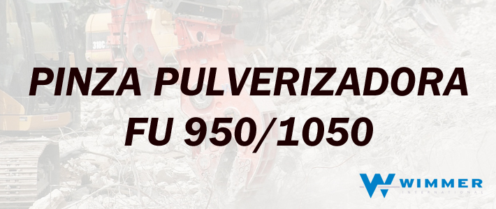 Pinza pulverizadora para demolición y reciclaje en construcción